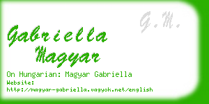 gabriella magyar business card